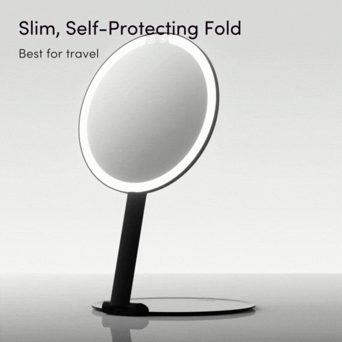 Abigail LED Travel Makeup Mirror - Portable Glow Anywhere | Louvrs