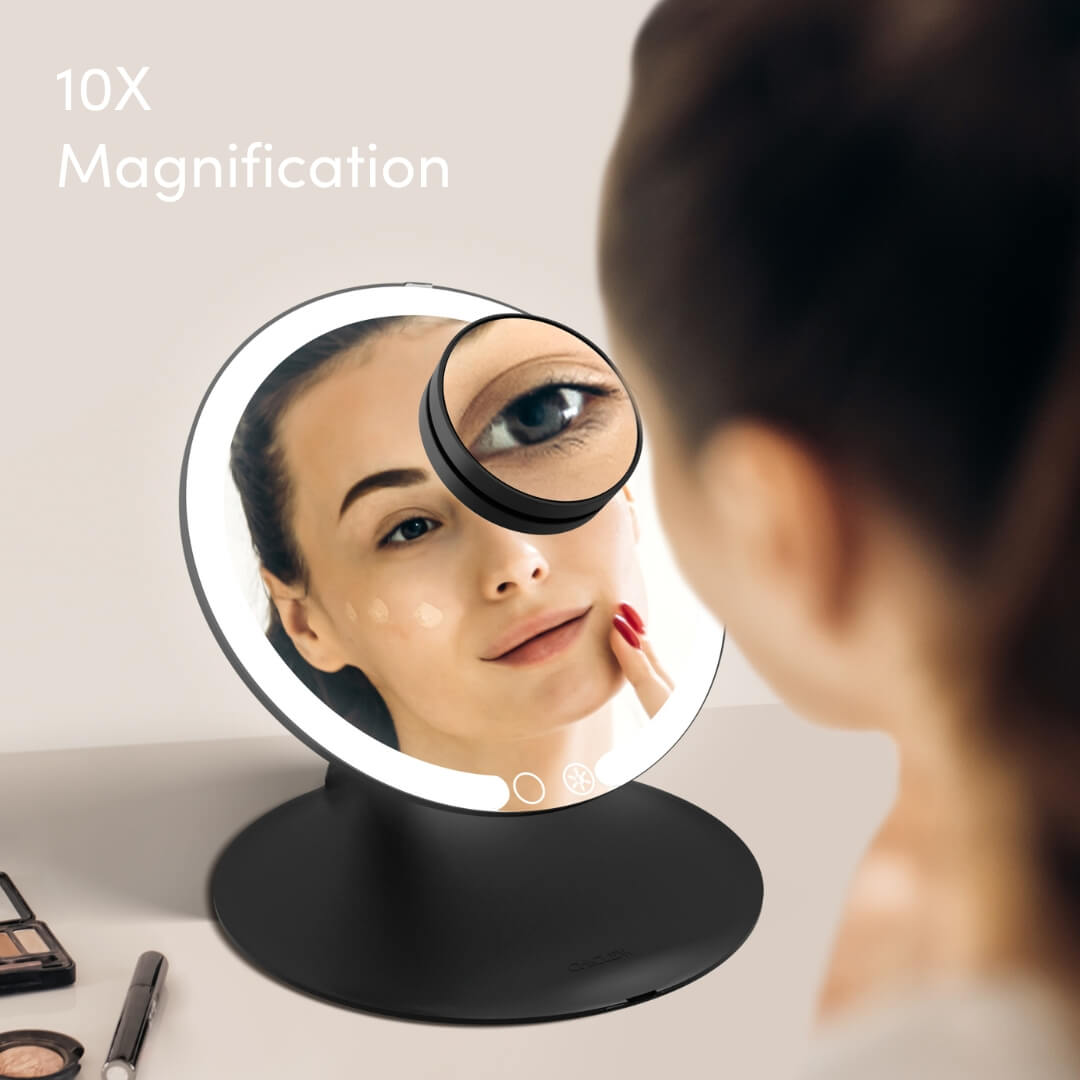 Abigail LED Travel Makeup Mirror - Portable Glow Anywhere | Louvrs