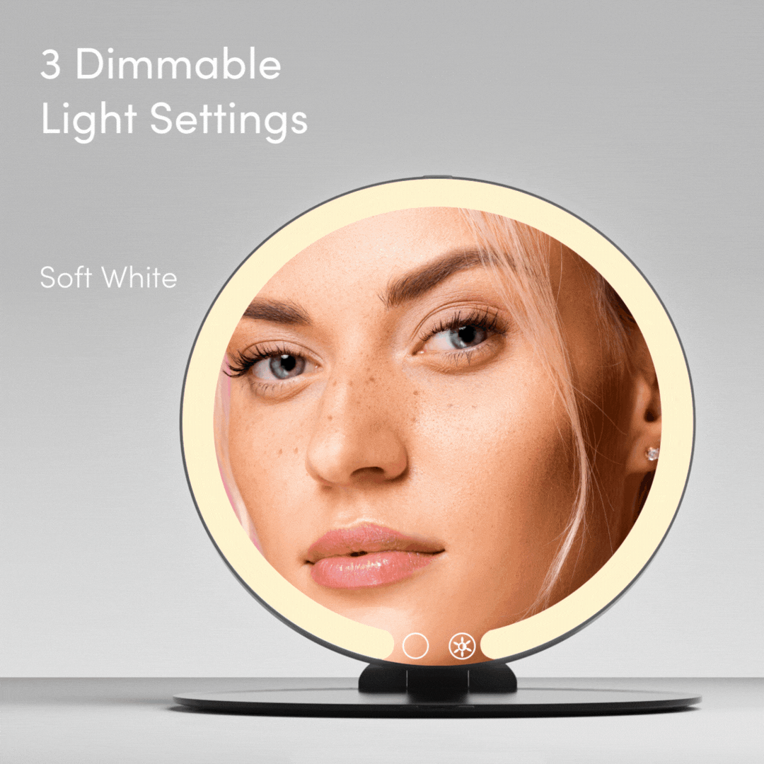 Abigail LED Travel Makeup Mirror - Portable Glow Anywhere | Louvrs