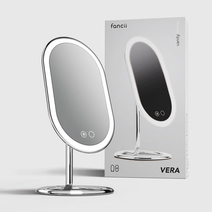 Vera LED Lighted Vanity Makeup Mirror - Flawless Glow Ritual | Louvrs