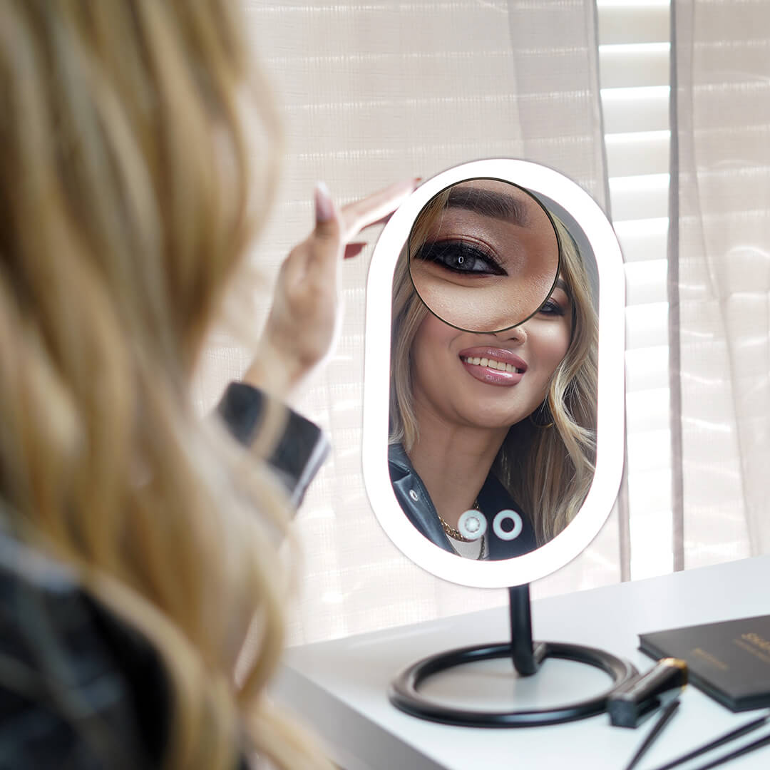 LED Makeup Mirror with 10x Magnification - Flawless Glow Ritual | Louvrs
