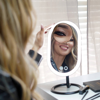 LED Makeup Mirror with 10x Magnification - Flawless Glow Ritual | Louvrs
