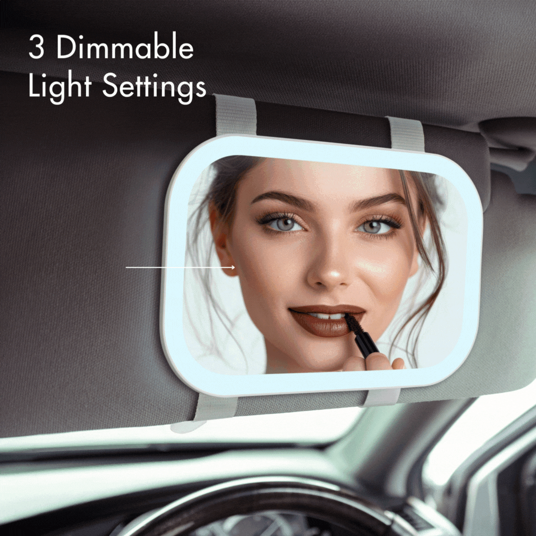 Juni 2 LED Car Visor Mirror - Effortless Beauty On-the-Go | Louvrs