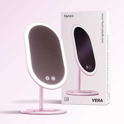 Vera LED Lighted Vanity Makeup Mirror - Flawless Glow Ritual | Louvrs