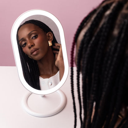 Vera LED Lighted Vanity Makeup Mirror - Flawless Glow Ritual | Louvrs
