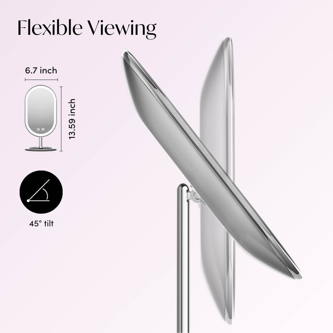 Vera LED Lighted Vanity Makeup Mirror - Flawless Glow Ritual | Louvrs