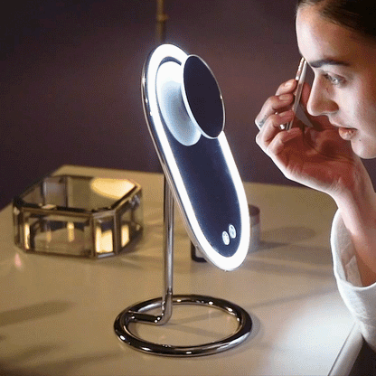 LED Makeup Mirror with 10x Magnification - Flawless Glow Ritual | Louvrs