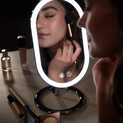 Vera LED Lighted Vanity Makeup Mirror - Flawless Glow Ritual | Louvrs