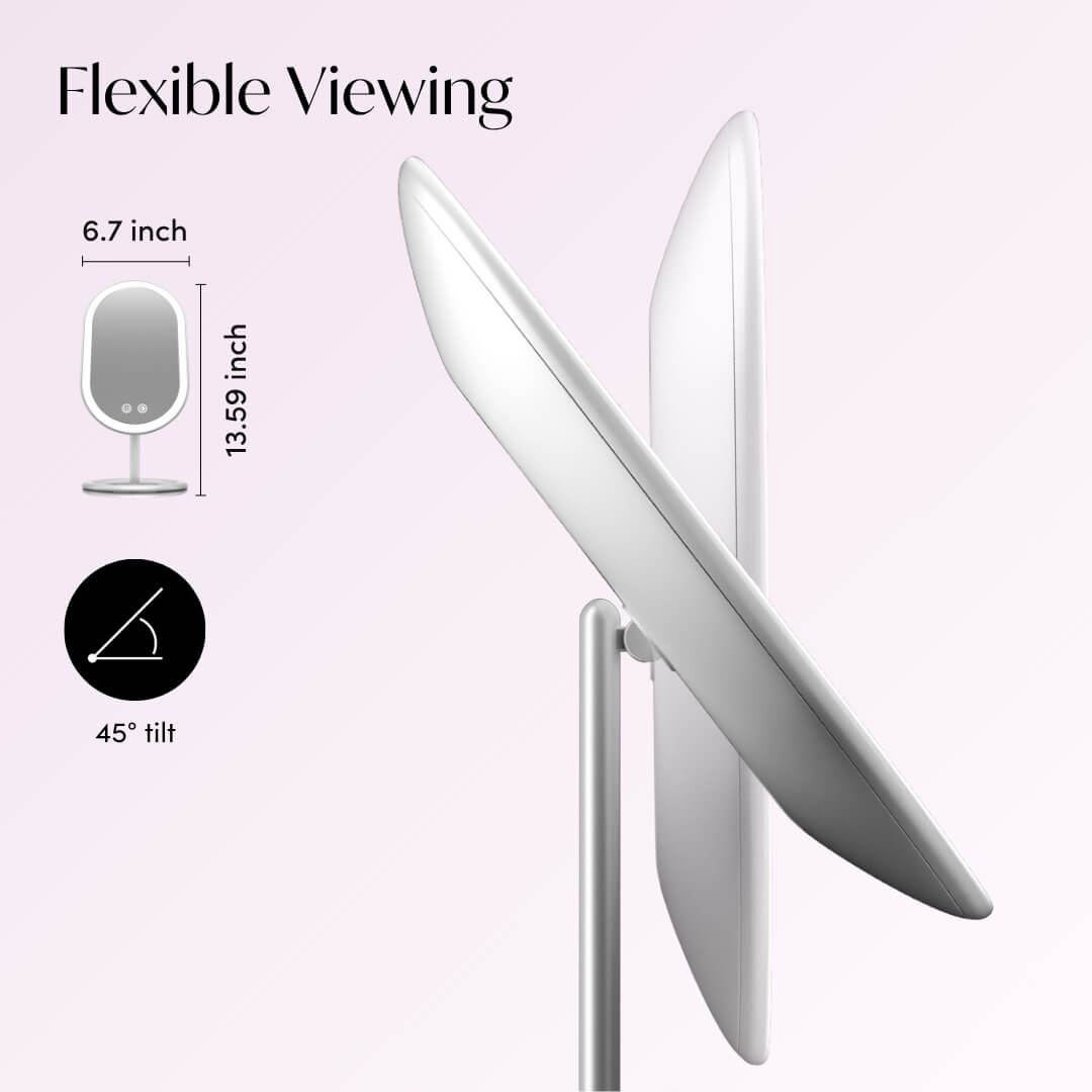 Vera LED Lighted Vanity Makeup Mirror - Flawless Glow Ritual | Louvrs